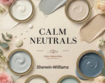 Paleta de colores neutros tranquilos de Sherwin-Williams – Guía de pintura para el hogar (Descarga digital)