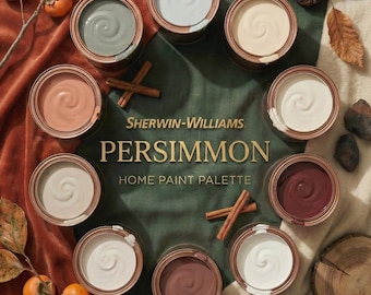 Paleta de colores Persimmon de Sherwin-Williams – Guía de pintura neutra terrosa (Descarga digital)