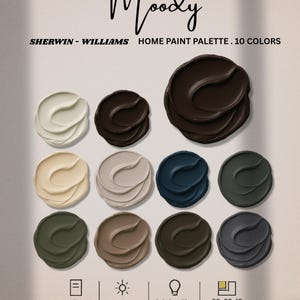 Moody Sherwin-Williams färgpalett – Djupa neutrala hemfärger (digital nedladdning) bild 3