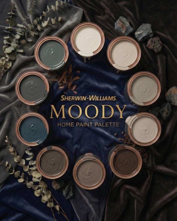 Moody Sherwin-Williams Paint Palette – Deep Neutral Home Colors (Digital Download)
