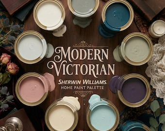 Paleta de pintura Sherwin-Williams de estilo victoriano moderno: guía de colores (descarga digital)