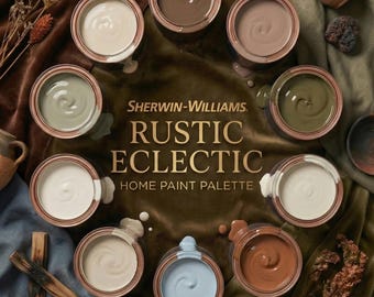 Paleta de pintura rústica ecléctica de Sherwin-Williams - Tonos terrosos (Descarga digital)