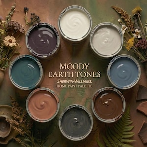 Moody Earth Tones – Sherwin-Williams Home Paint Palette | Digital Download