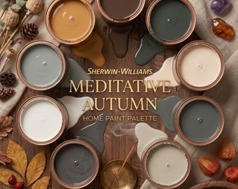 Paleta de pinturas Sherwin-Williams "Otoño Meditativo" – Tonos otoñales terrosos (Descarga digital)