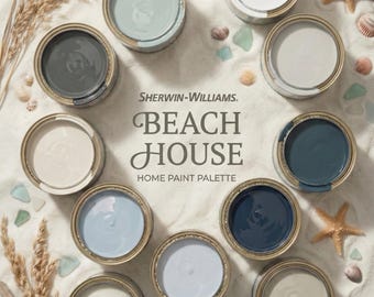 Paleta de pinturas Sherwin-Williams para casas de playa – Guía de colores costeros (Descarga digital)