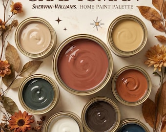 Paleta de pintura Craftsman Sherwin-Williams – Tonos cálidos terrosos (Descarga digital)