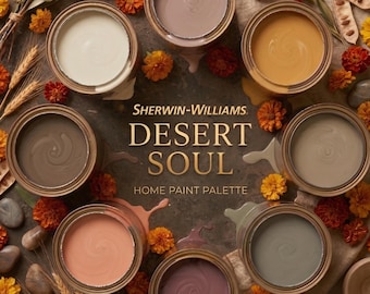 Paleta de pinturas Desert Soul de Sherwin-Williams: tonos cálidos neutros y terrosos (descarga digital)