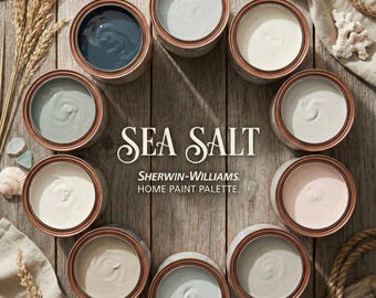 Paleta de colores Sea Salt de Sherwin-Williams – Colores de pintura costeros (Descarga digital)