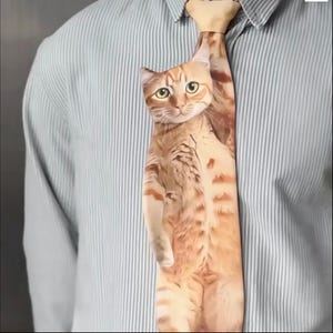 cat print tie