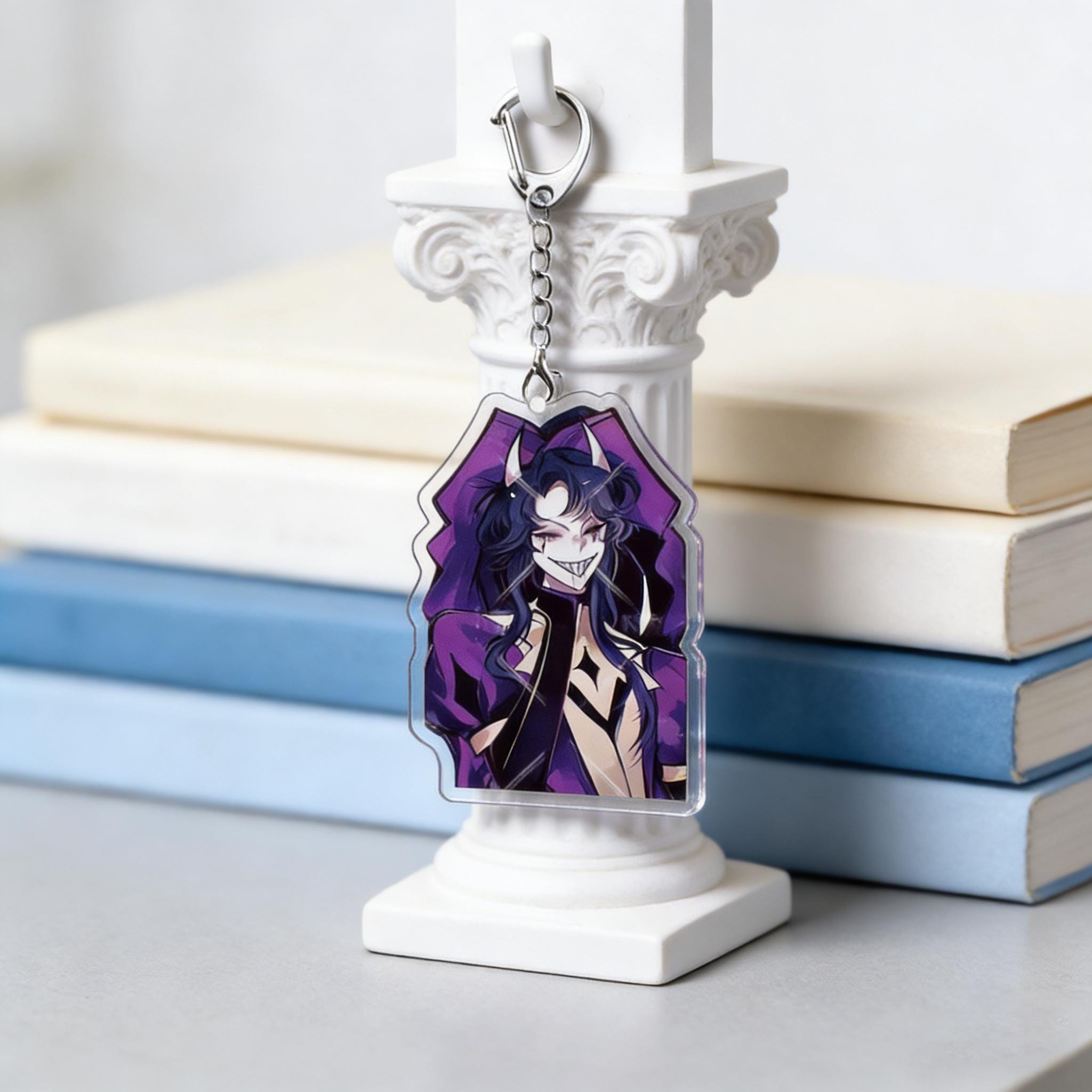 Jester Key Chain Dark Circus Jester Q Version Acrylic Keychain | Clowncore Backpack ...