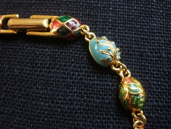 JOAN RIVERS Petit Faberge Egg BRACELET New in Box - image 3