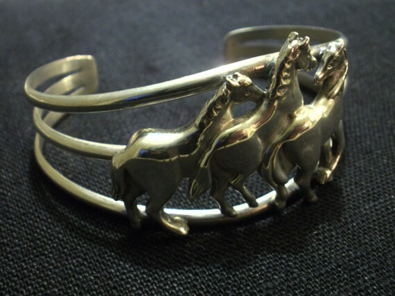 CAROL FELLEY Sterling Silver Three HORSE Equestri… - image 8