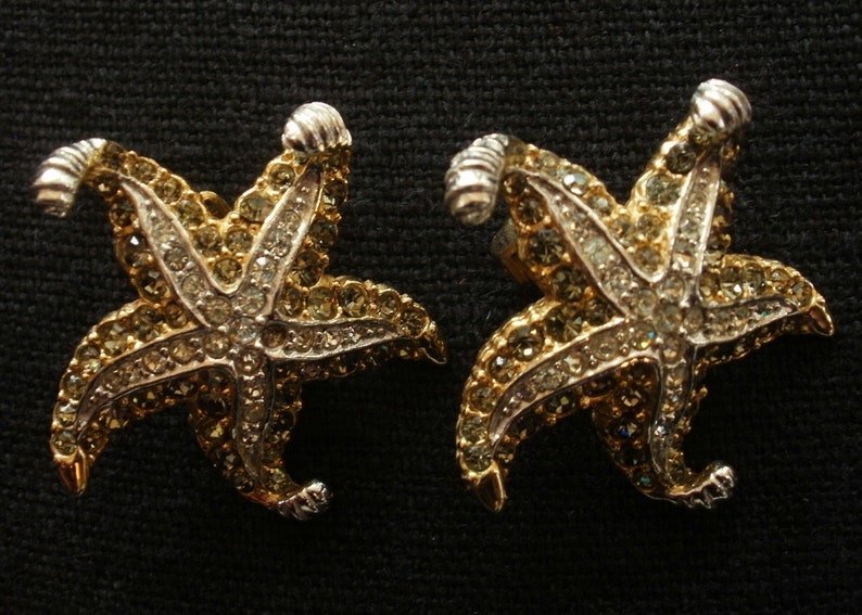 Signed BOUCHER STARFISH Pin Missing Stone Replace from Free Earrings
