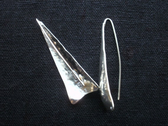 Abstract STERLING SILVER Earrings Paz ISRAEL Dram… - image 8