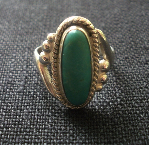 TURQUOISE Sterling Silver Ring BELL TRADING Size … - image 2