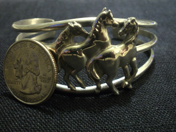 CAROL FELLEY Sterling Silver Three HORSE Equestri… - image 7