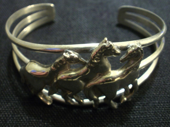 CAROL FELLEY Sterling Silver Three HORSE Equestri… - image 5