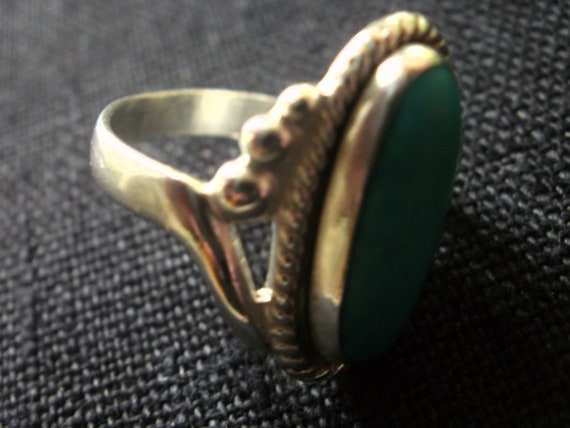 TURQUOISE Sterling Silver Ring BELL TRADING Size … - image 4