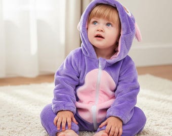 Conjunto infantil de polar de búho: mono de animalito, mono con capucha de dibujos animados, mono de invierno acogedor para bebé, disfraz de franela con capucha, mono de invierno, pijama cálido.