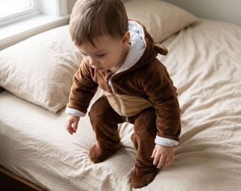 Mono polar, mono de animalito, mono con capucha de dibujos animados, mono de invierno acogedor para bebé, disfraz de franela con capucha, mono de invierno, pijama cálido.