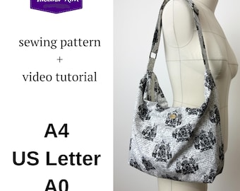 Leren hobo-taspatroon, naaipatroon tassen, naaiset leren tas