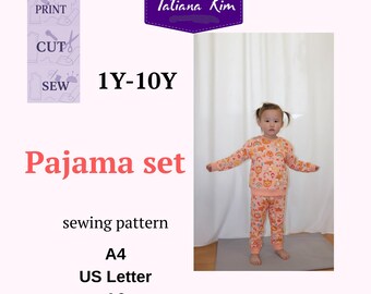 Naaipatronen voor kinderen, pyjamasetpatroon