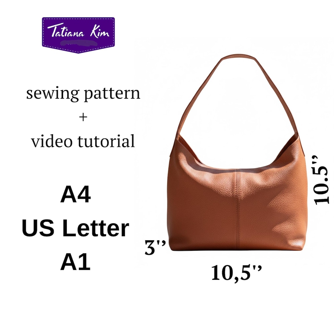 Hobo Bag Sewing Pattern Shoulder Bag PDF Digital Download - Etsy