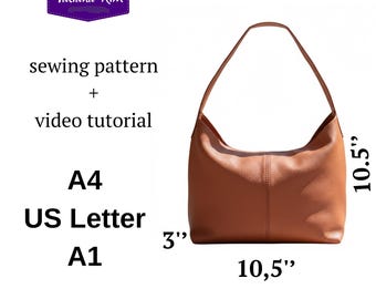 Hobo Bag Sewing Pattern Shoulder Bag PDF Digital Download