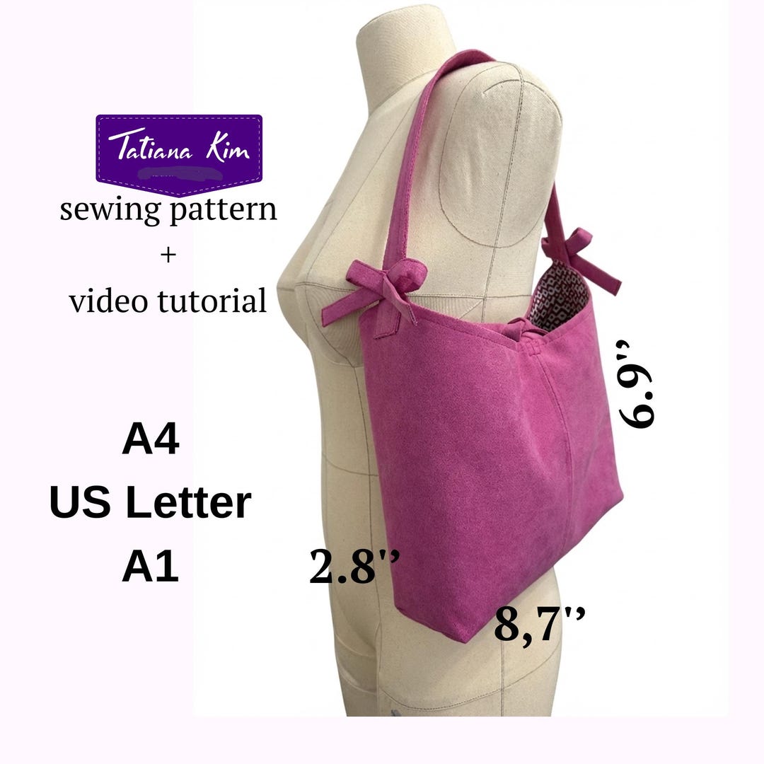 Video Tutorial Hobo Bag Sewing Pattern, Bag PDF Sewing Pattern ...