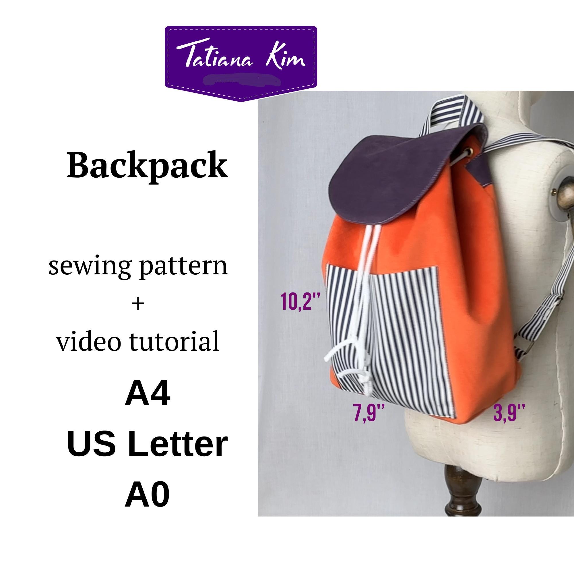 Free Printable Backpack Patterns.pdf Backpack Sewing Pattern, Bag Pattern PDF, Beginner Friendly - Etsy