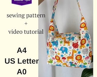 Naaipatroon hobotas, pdf canvas tas, leren hobotas