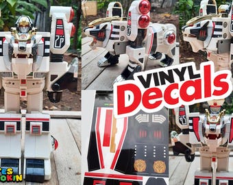 Decals Sticker Replacement Dx vintage White Tigerzord Power Ranger Mighty Morphin Dairanger WonTiger
