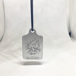 Ręcznie robiony naszyjnik z zawieszką do gry Cyberpunk 2077 Johnny Silverhand Samurai Band zdjęcie 2