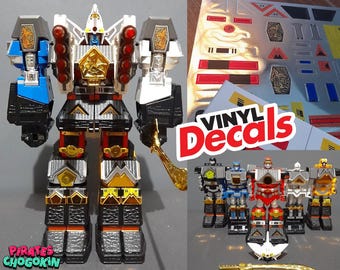 Naklejki zamienne Dx vintage Shogun Megazord Power Ranger Muteki Shogun Kakuranger