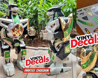Dragonzord Megazord Replacement Vinyl Decals (Green Ranger)