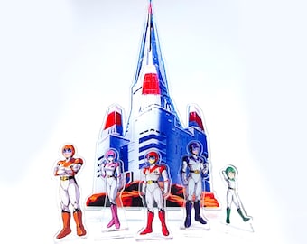 VOLTRON Pilot Golion MINI Castle of lions 12.7cm + Voltron Team 5cm Acrylic Standing figure