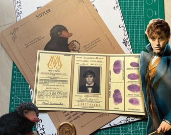 Custom Harry Potter Fantastic Beast and where to find them List of Magical Beast Document Replica