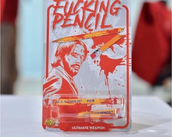 Handmade Custom John Wick Pencil Movie Memorabilia Collection