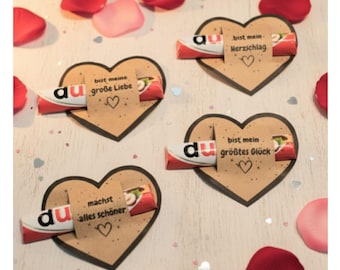 Duplo Valentine's Day Wrapper | Heart Craft Template | Chocolate Gift Wrapping | DIY Printable | Valentine's Gift PDF Download