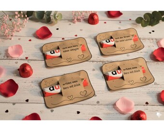 Duplo wrapper printable template | Valentine's Day | Craft template | Chocolate gift wrapping | DIY printable | Valentine's Day gift PDF download