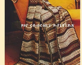Crochet PDF Pattern: Batik Afghan
