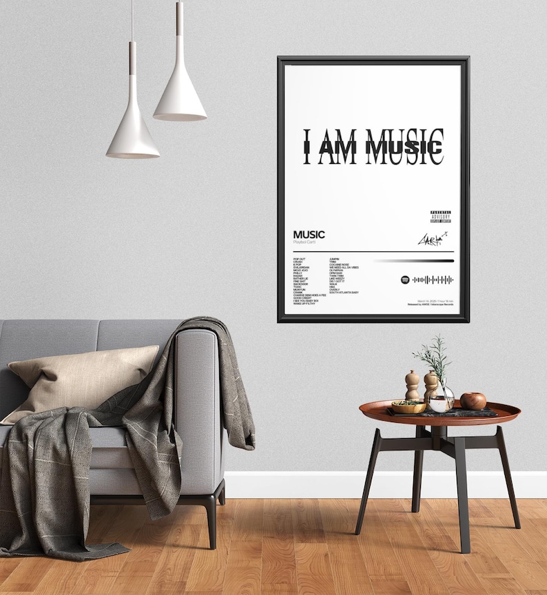Playboi Carti I AM MUSIC Poster | Wall Art Print | Opium Aesthetic