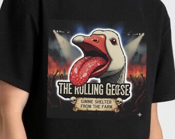 The Kulling Geese T-Shirt |Funny Goose Metal Band Shirt, Rock Parody Graphic Tee, Black Unisex T Shirt, Gift for Metal Fans