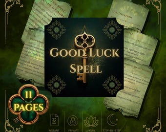 Libro de hechizos definitivo para la buena suerte, atrae la suerte rápidamente, magia para el éxito y las oportunidades, abre caminos y elimina bloqueos, Libro de hechizos imprimible