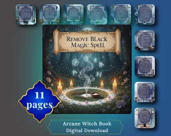 Remove Black Magic Spell PDF, Cleansing Ritual Guide, Protection, Beginner Grimoire (Digital Download)