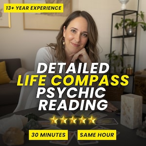Detailed Life Compass Psychic Reading, For Love Career And Clarity, Same Hour