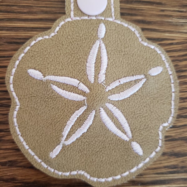 Sand dollar- key chain/snap tab