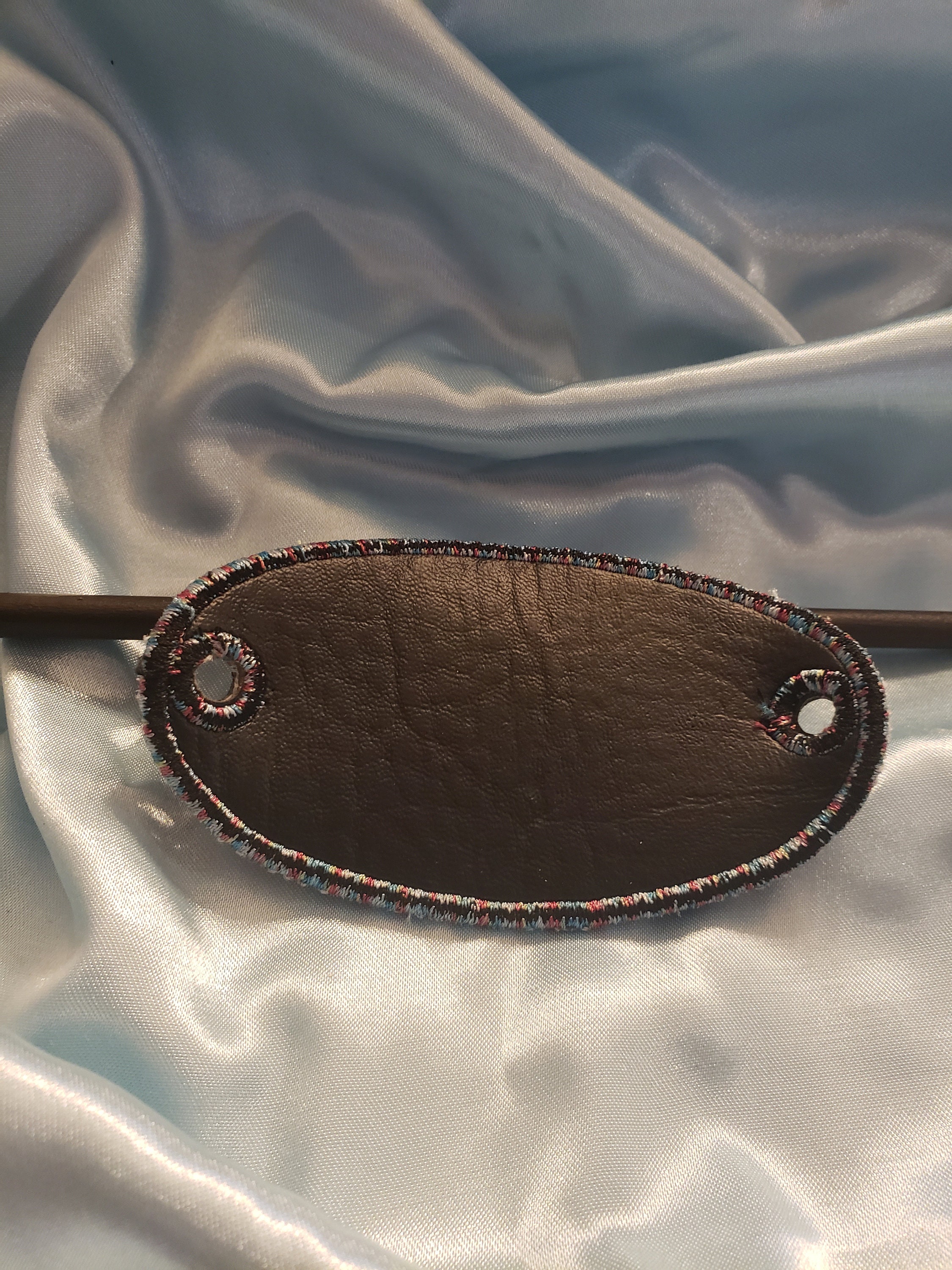 Bun Cover With Stick, Black Vinyl With Variegated Rainbow Etsy