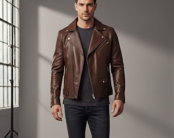 Biker Jacket Sewing Pattern PDF | Asymmetrical Zipper, Belt (Size M & L)