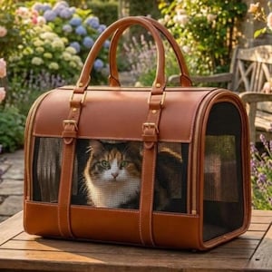 Modello per trasportino in rete di pelle per animali domestici / Borsa da viaggio fai da te per animali domestici in formato PDF / Modello per trasportino per gatti / Modello per trasportino per cani / A4, A0, DXf, Lettera USA, Svg